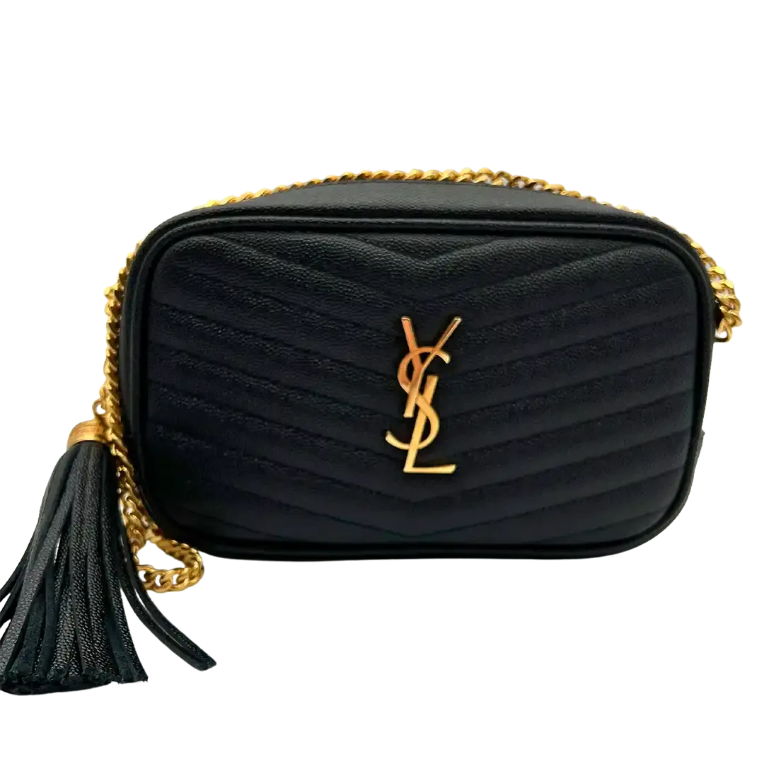 Saint Laurent Mini Lou schwarz gold  front