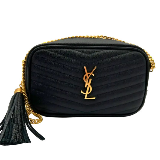 Saint Laurent Mini Lou schwarz gold  front