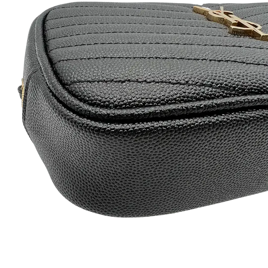 Saint Laurent Mini Lou schwarz gold  ecke rechts
