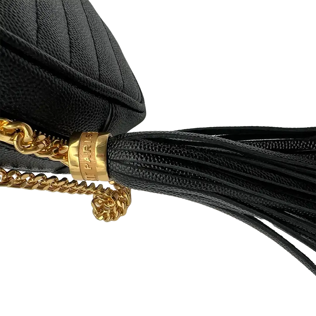 Saint Laurent Mini Lou schwarz gold detail