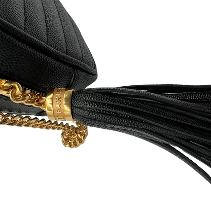 Saint Laurent Mini Lou schwarz gold detail