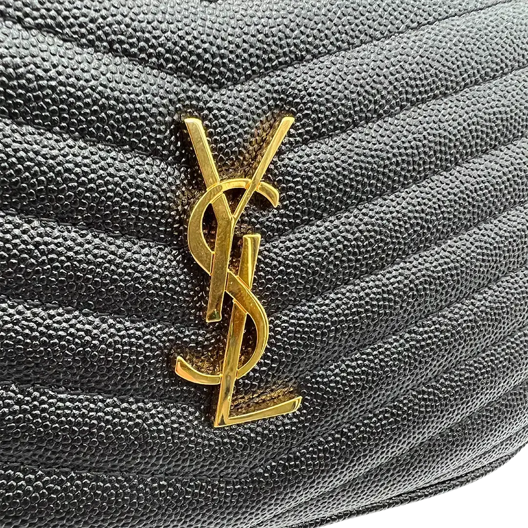 Saint Laurent Mini Lou schwarz gold ysl logo