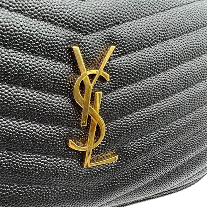 Saint Laurent Mini Lou schwarz gold ysl logo