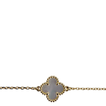 Van Cleef & Arpels Sweet Alhambra Armband Perlmutt 18K Gelbgold