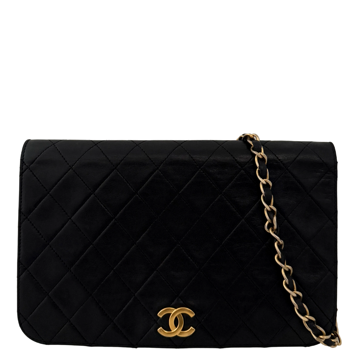 Chanel Timeless Wallet on Chain WOC Lammleder Schwarz / gut Chanel