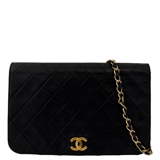 Chanel Timeless Wallet on Chain WOC Lammleder Schwarz / gut Chanel